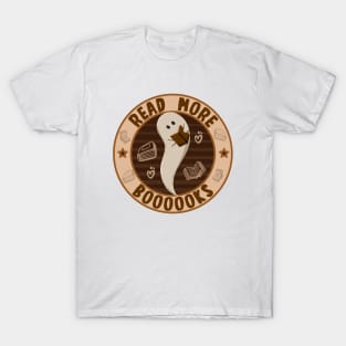 Read More Booooks Ghost Reading Book T-Shirt